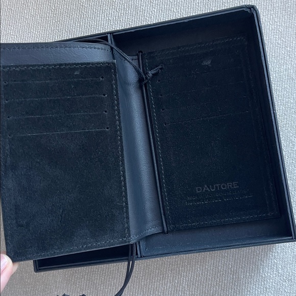 GENUINE SUEDE PASSPORT FOLIO wTAG - Picture 2 of 3